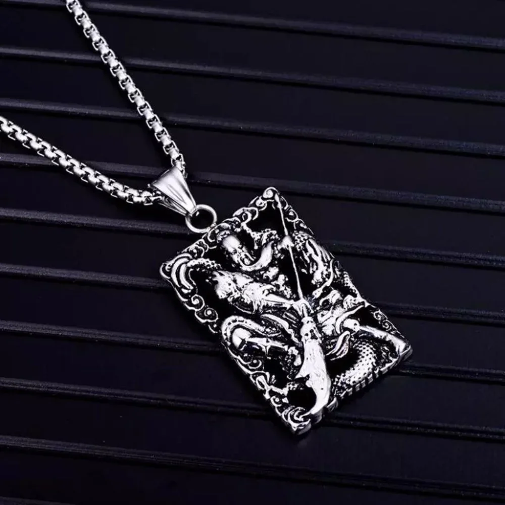 ❤️Tibetan retro ethnic broadsword pendant necklace for women/men, N90201P174